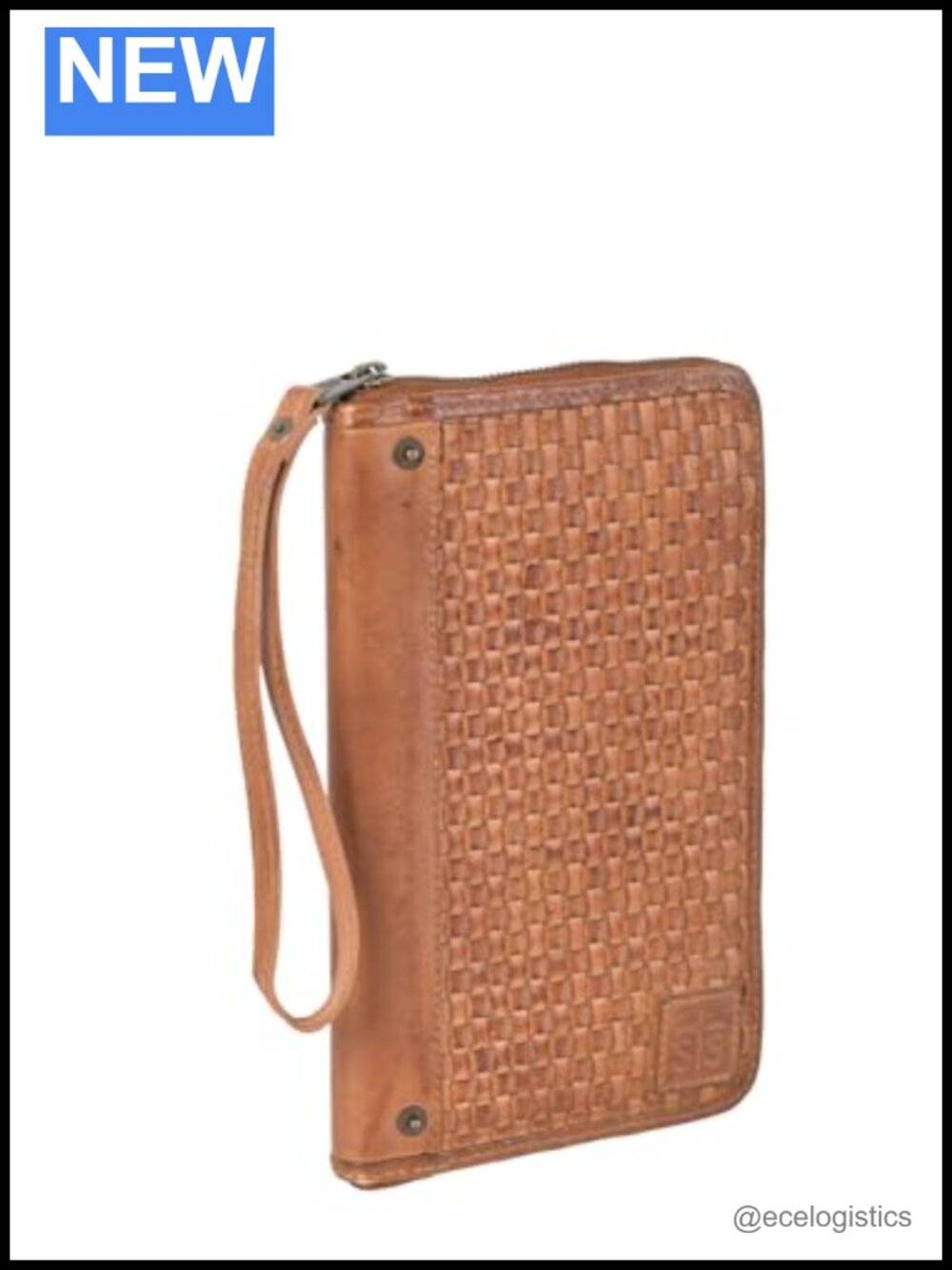 Genuine Full Grain Leather Wristlet Wallet with 24 Card Slots and Removable